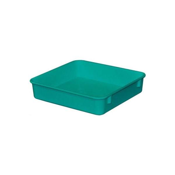 Mfg Tray Nestable Storage Tote, 9-3/4 in L x 9-1/4 in W x 2-1/8 in H, Green, Fiberglass 9241085113 - main